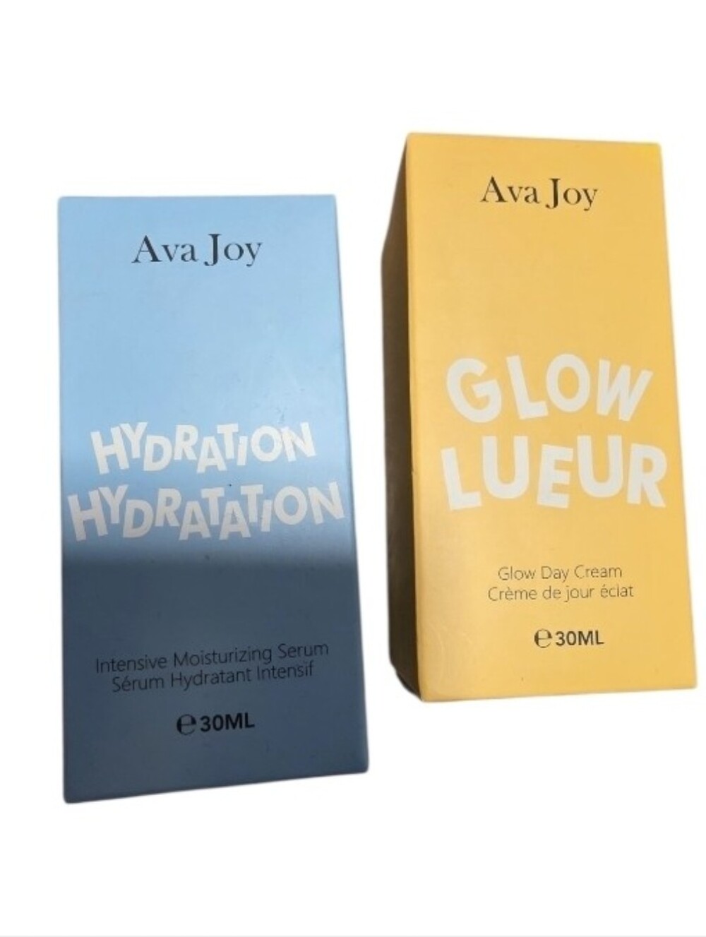 Ava Joy Glow Day Cream And Intensive Moisturizing Serum Set New In Box